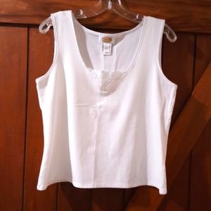 *TALBOTS* Large Wht Cami/Tank Top with Sat…